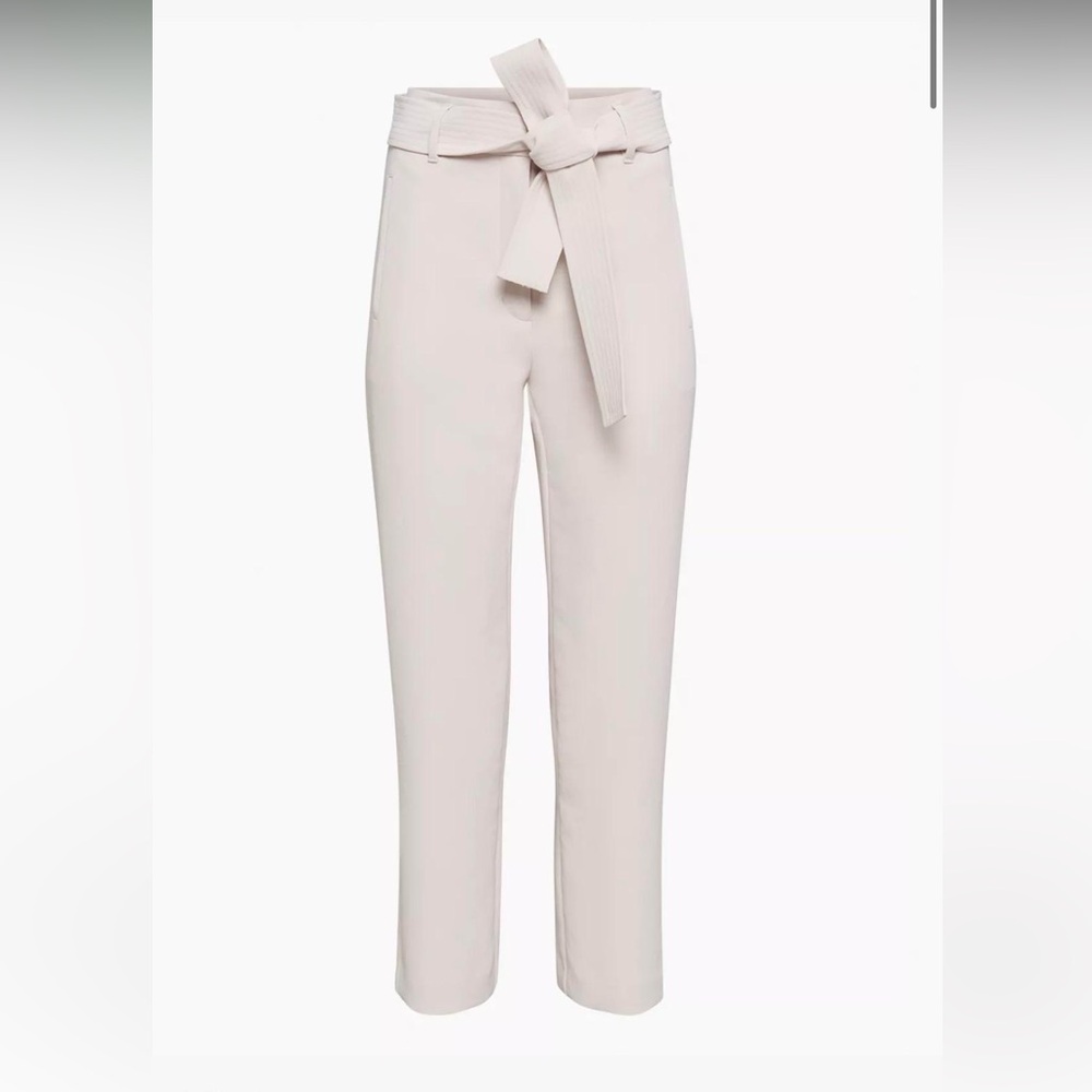 Aritzia Wilfred Tie Front Pants in Vin Gris